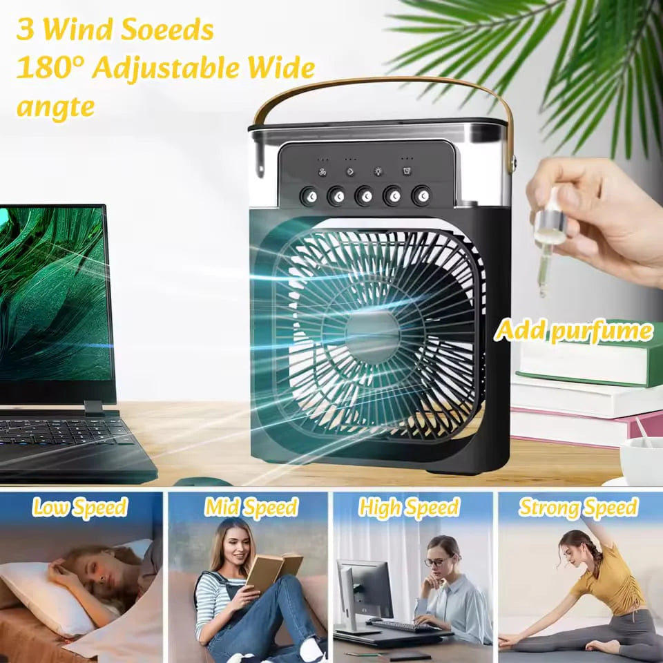 Portable Mini Cooler Fan | 3-in-1 USB Mini AC Cooler Fan with Humidifier