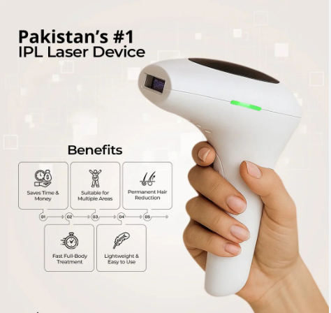 IPL Laser Hair Removal Device – Permanent Hair Removal Machine for Face & Body (With Glasses & Razor)