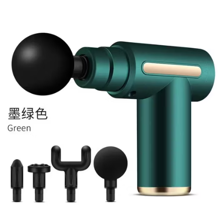 Rechargeable Massage Gun - Deep Tissue Massager with 6 Speed Levels | Muscle Pain Relief | Portable Body Massager