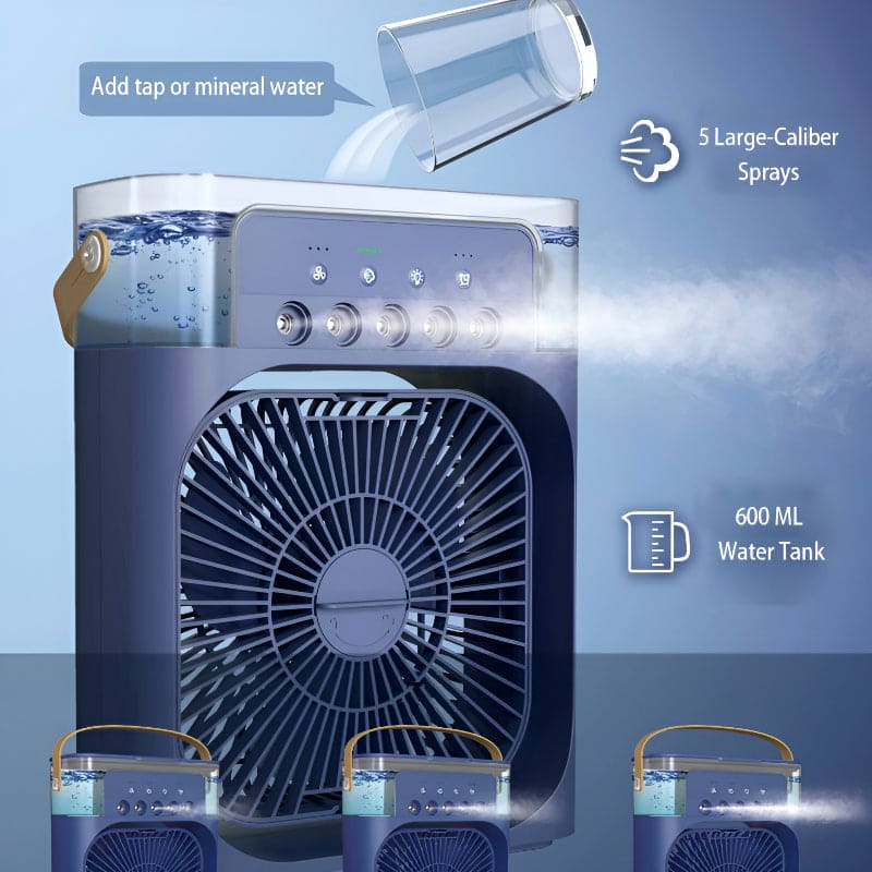 Portable Mini Cooler Fan | 3-in-1 USB Mini AC Cooler Fan with Humidifier